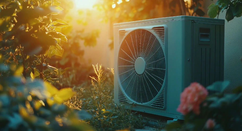 Hőszivattyú külső elemének képe